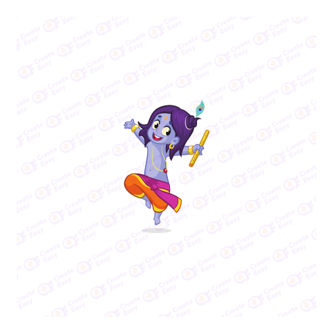Lord Krishna Flat geometric icon png image
