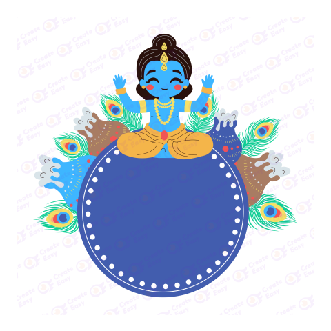 Lord Krishna Flat geometric icon png image