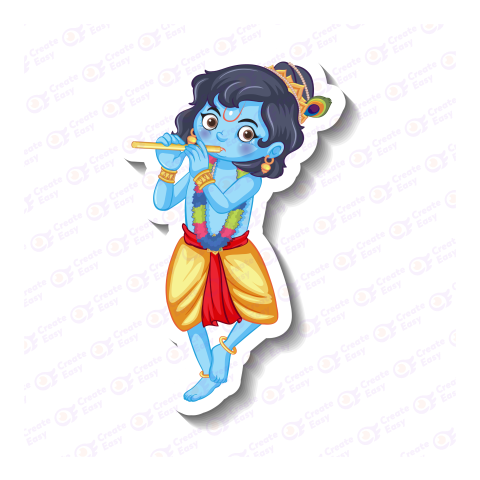 Lord Krishna Flat geometric icon png image
