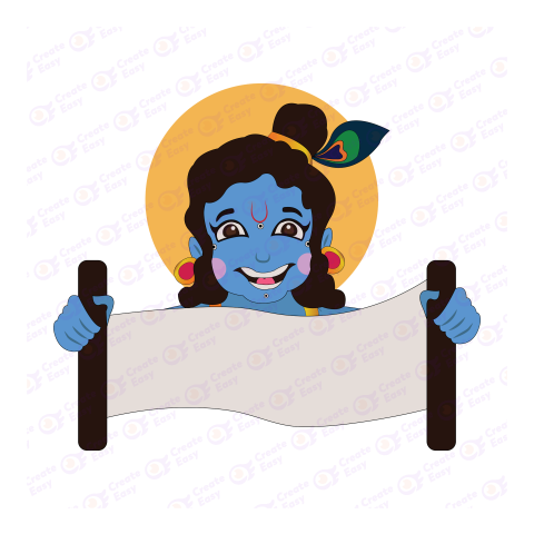 Lord Krishna Flat geometric icon png image