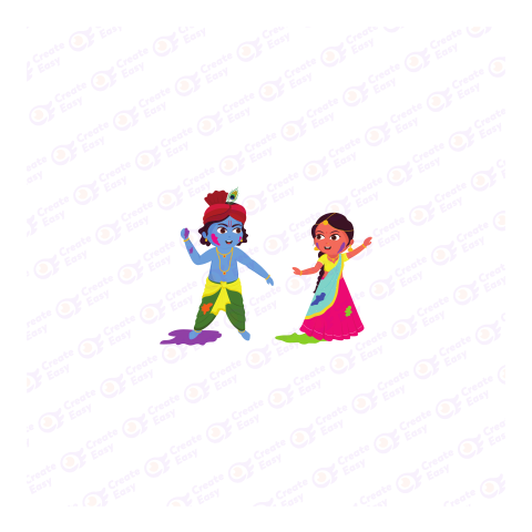 Radha Krishna Flat geometric icon png image