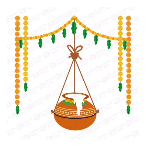 Dahi Handi Flat geometric icon png image
