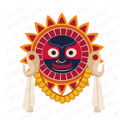 Ratha Yatra Flat geometric icon png image