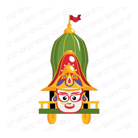 Ratha Yatra Flat geometric icon png image