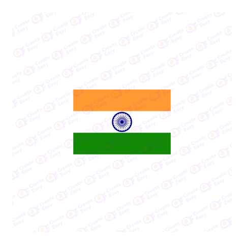 Flag of India Flat geometric icon png image