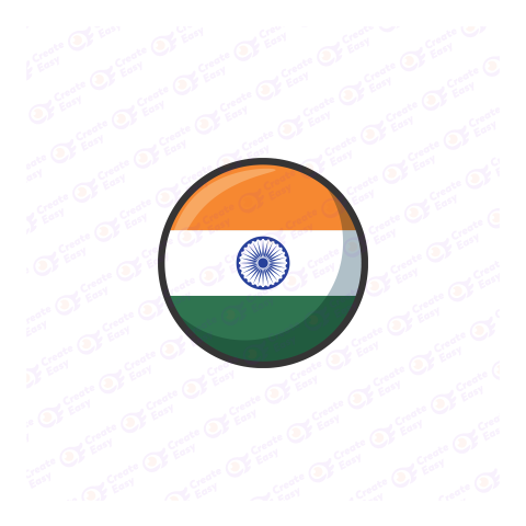 Flag of India Flat geometric icon png image