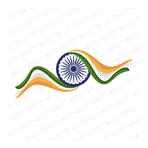 Flag of India Flat geometric icon png image