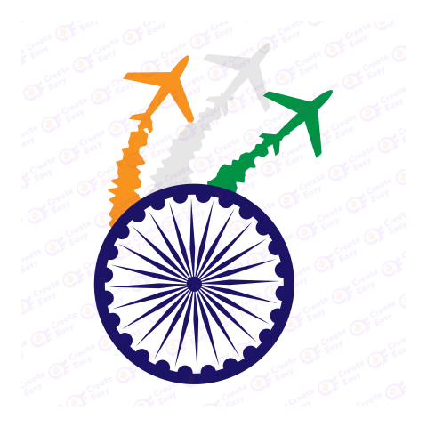Flag of India Flat geometric icon png image