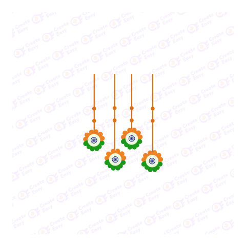 Flag of India Flat geometric icon png image