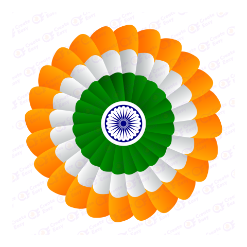 Flag of India Flat geometric icon png image