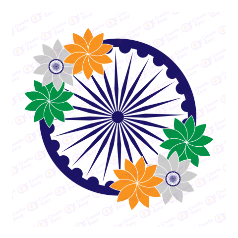 Indian National Flag Flat geometric icon png image