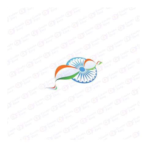 Indian National Flag Flat geometric icon png image