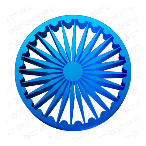 Ashoka Chakra Flat geometric icon png image