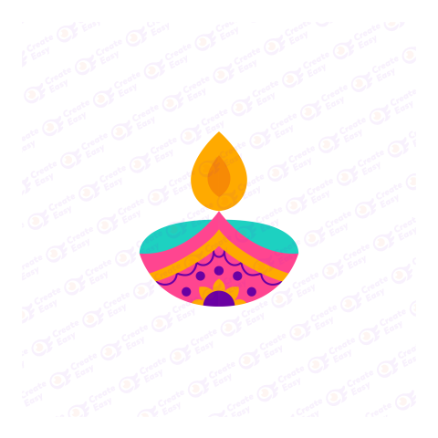 Diya Lamp Diwali Flat icon free png image