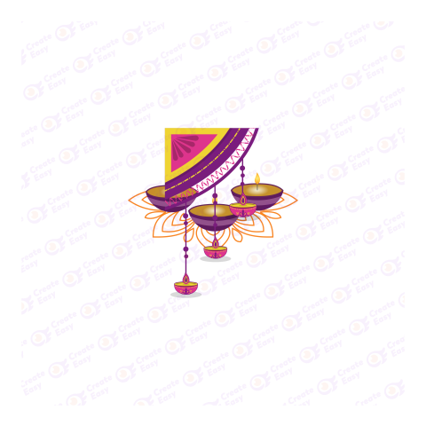 Happy Diwali Wall Sticker Flat icon free png image