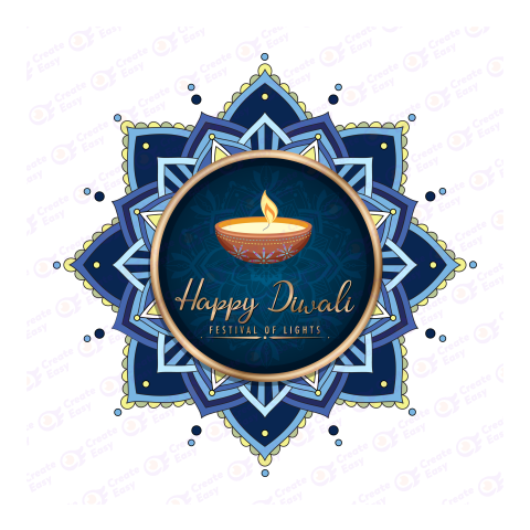 Happy Diwali festival of lights Flat icon free png image