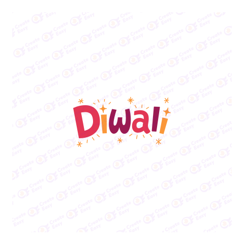 Diwali Word Animation Style Flat icon free png image