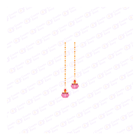 Hanging Diya Flat icon free png image