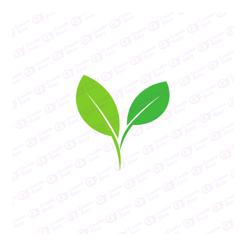 Two Leave Flat icon free png image