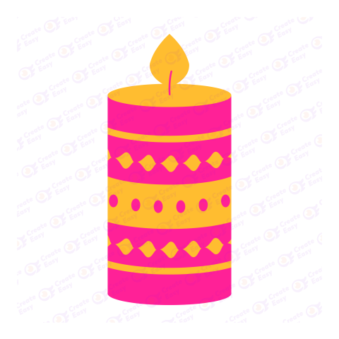 Christmas candle Flat icon free png image