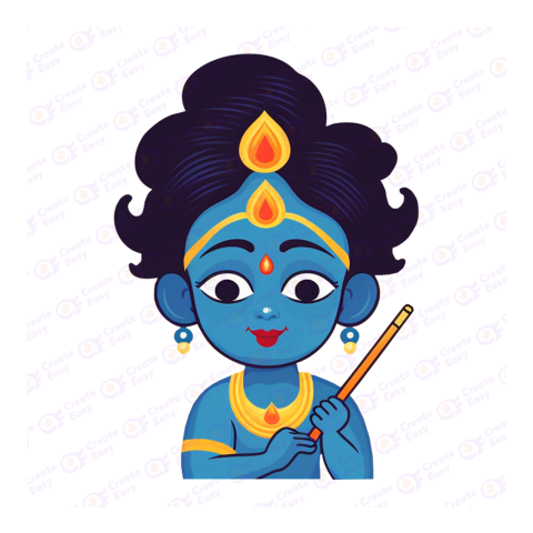 Lord Krishna Flat icon free png image