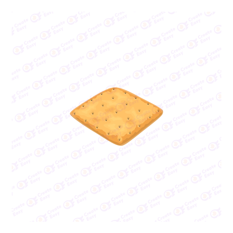 Square cracker isolated wholemeal oat biscuit Flat icon free png image