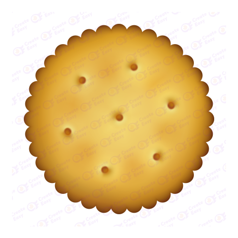Circle cracker biscut Flat icon free png image
