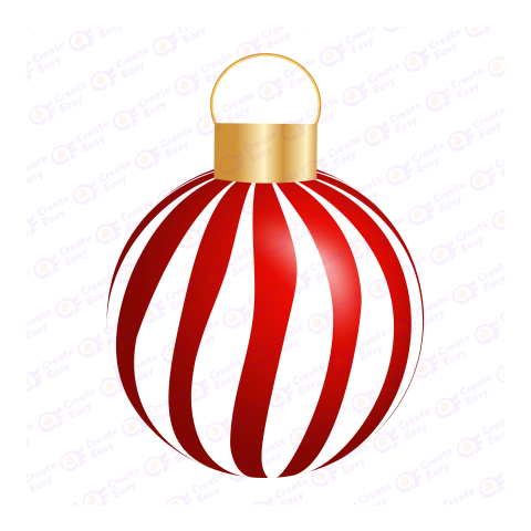 Cute Christmas Tree bauble Flat icon free png image