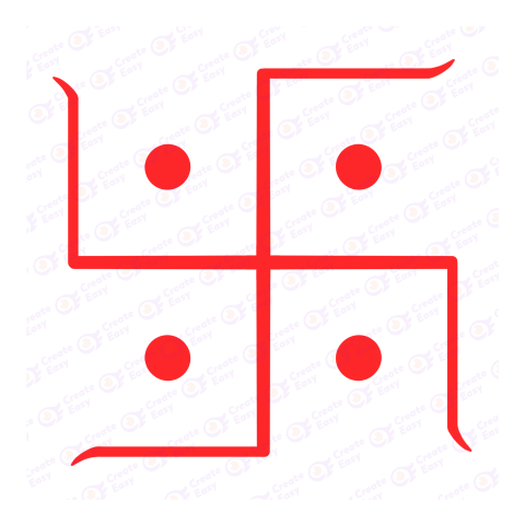 red symbol of swastik Flat icon free png image