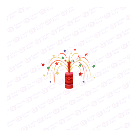 Colored Firecrackers Flat icon free png image