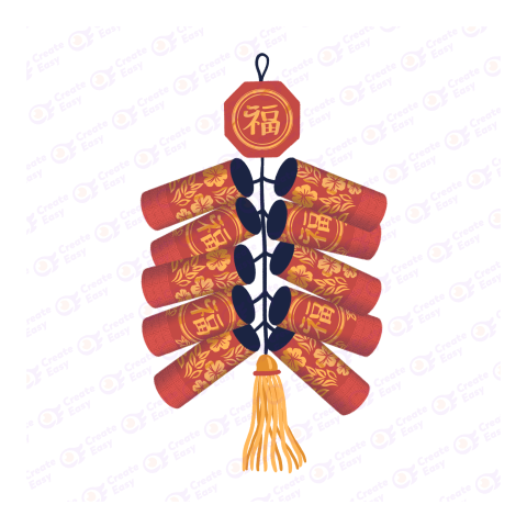 Chinese firecrackers Flat icon free png image