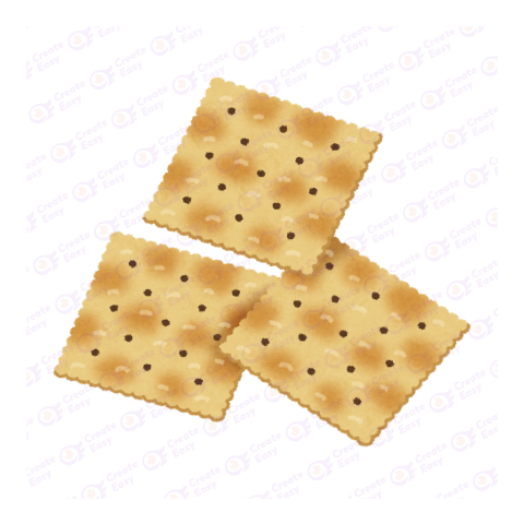 golden-brown crackers with holes Flat icon free png image