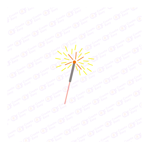 Sparkler Flat icon free png image