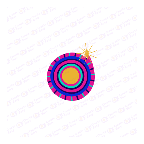 Colorful circular halftone dotted Flat icon free png image