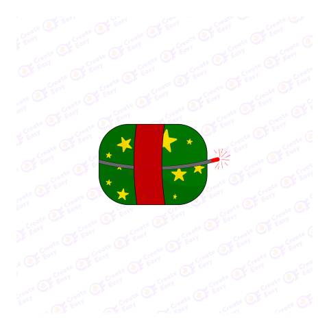 Green explosion Fire Craker Flat icon free png image