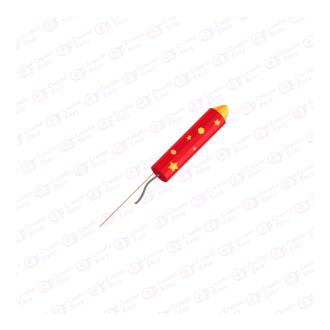 sky rocked fire cracker Flat icon free png image