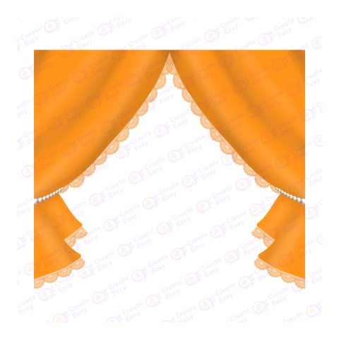 Yellow Curtains Flat icon free png image