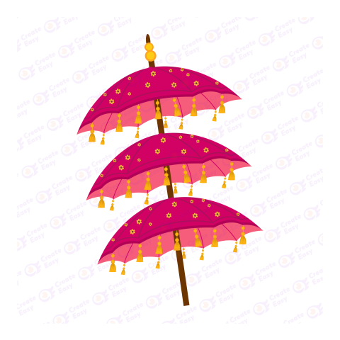 Decorative Umbrella Flat icon free png image