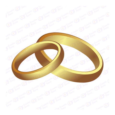 Wedding Rings Flat icon free png image