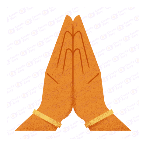 Namaste Flat icon free png image