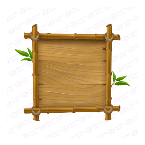 Bamboo frame free png Image
