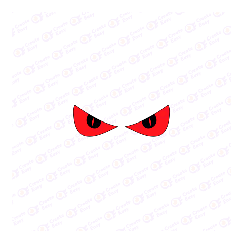 Pair Of Evil Demon Cartoon Eyes Funny Car Van Decal free png image