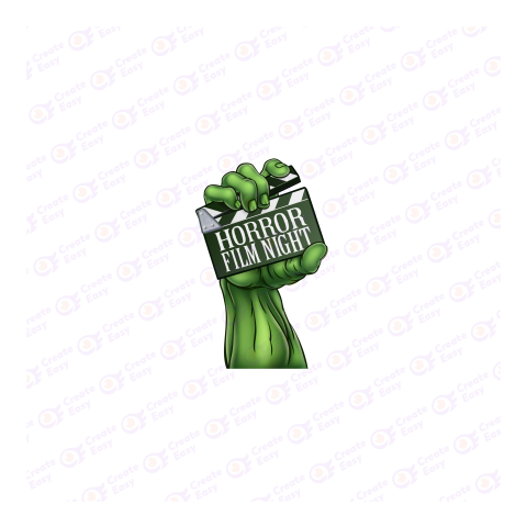 Horror Film Night Zombie Monster Clapper Board free png image