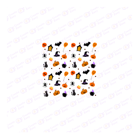 Halloween seamless pattern free png image