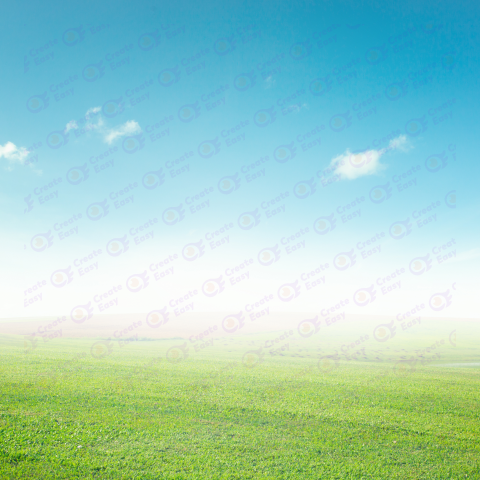 Green grass field and blue sky with bright sun summer background free png images