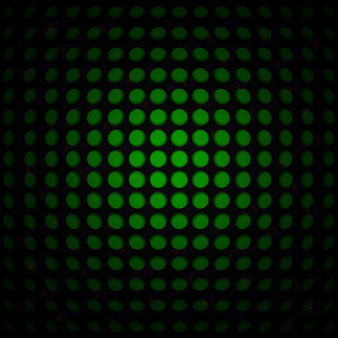 Green Circles on a Black Background