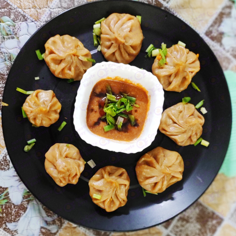 Momos with chutney free png image