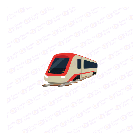 Realistic Train vector illustration concept Free png image