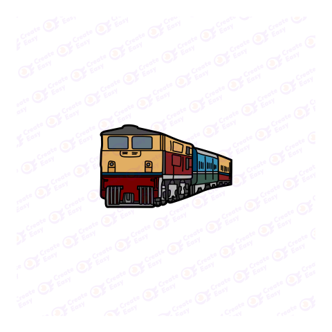Realistic Train vector illustration concept