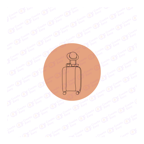 depicts a suitcase with a hat and a pair of sunglasses on top free png image